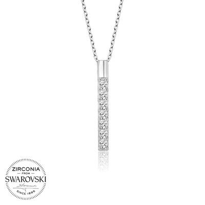 Gumush - Swarovski Taşlı Gümüş Yeditaş Bayan Kolye